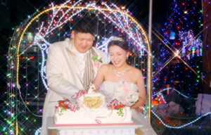 イルミネーション点灯式で挙式【厚狭駅前イルミネーションプロジェクト実行委員会】　