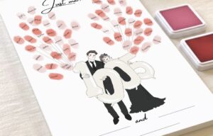 似顔絵を入れたアイテムを作成【まさき|ウェディングイラスト】
